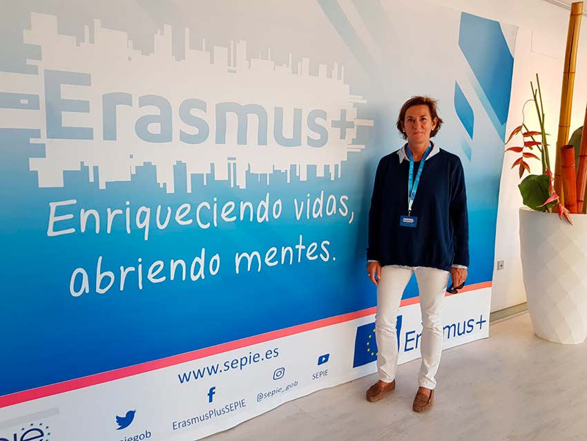 Susana García Mangas, en un Encuentro Erasmus para realizar proyectos europeos